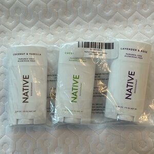 Native deodorant - three pack - never opened